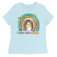 Baby Blue teach love inspire rainbow Ladies Tee - MaliasSmallBusiness