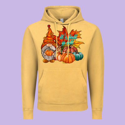 It Is Fall Yall Gnome Vintage Hoodie Designed By Racoondesign