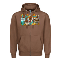 Horses Coffee Cups Zipper Hoodie | Teevron