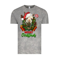 Cloud Rock merry christmas alpaca face Vintage Tee - LillyAllenDesigns