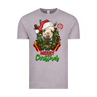 Vintage Zinc merry christmas alpaca face Vintage Tee - LillyAllenDesigns