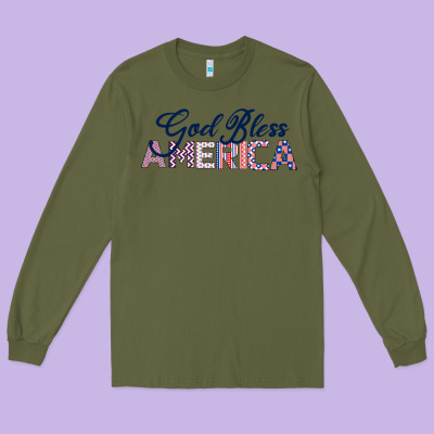 God Bless America Long Sleeve Tee Designed By Bettercallsaul