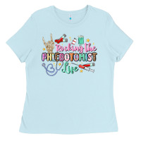 Baby Blue rocking the phlebotomist life Ladies Tee - MaliasSmallBusiness