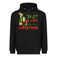 Black just a girl who loves christmas Heavyweight Hoodie - BundleAndBundleShop