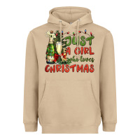Mushroom just a girl who loves christmas Heavyweight Hoodie - BundleAndBundleShop