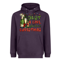 Plum just a girl who loves christmas Heavyweight Hoodie - BundleAndBundleShop