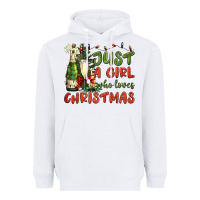 White just a girl who loves christmas Heavyweight Hoodie - BundleAndBundleShop