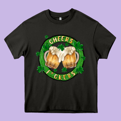 Cheers Fckers Heavy Core Tee Designed By Maliassmallbusiness
