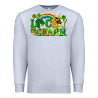 Heather Grey lucky charm Premium Sweatshirt - FaDigitalArtStudio