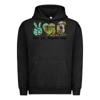 Pigment Black Peace Love Hampshire Sheep Urban Hoodie - LillyAllenDesigns