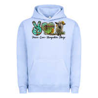 Pigment Grape Ice Peace Love Hampshire Sheep Urban Hoodie - LillyAllenDesigns