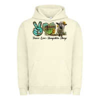 Pigment Pistachio Peace Love Hampshire Sheep Urban Hoodie - LillyAllenDesigns