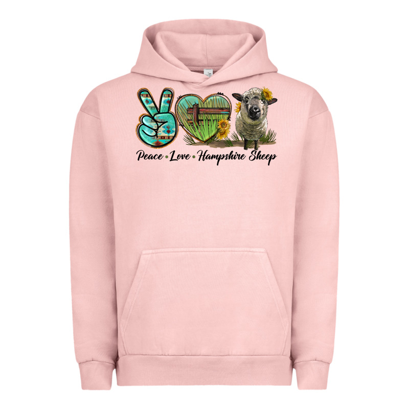 Peace Love Hampshire Sheep Urban Hoodie by LillyAllenDesigns | Teevron