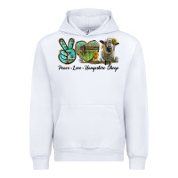 White Peace Love Hampshire Sheep Urban Hoodie - LillyAllenDesigns