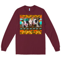 Burgundy heifers and sunflowers Long Sleeve Tee - Jasminsmagicworld
