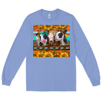 Colony Blue heifers and sunflowers Long Sleeve Tee - Jasminsmagicworld