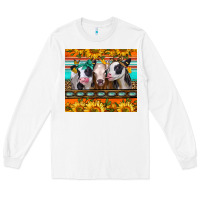 White heifers and sunflowers Long Sleeve Tee - Jasminsmagicworld