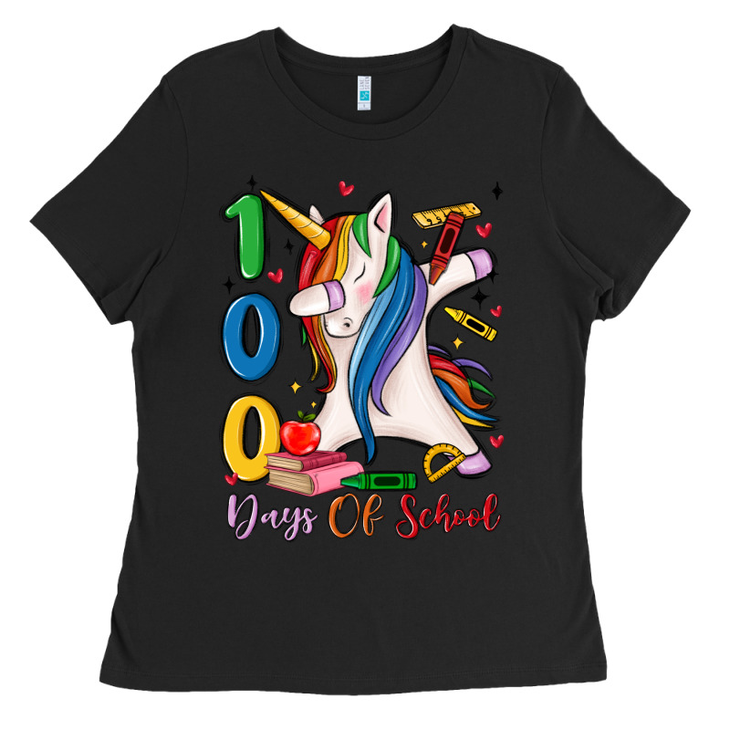 100 Days Of School Ladies Tee by MaliasSmallBusiness | Teevron