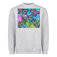 Heather Grey dragonflies Heavyweight Sweatshirt - TumblerDesignByShophia