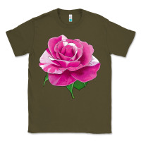 Army Green Parade Day Rose Classic Tee - LillyAllenDesigns