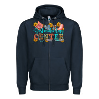 Navy gastroenterology center olivia Zipper Hoodie - OliviaCreatesArt