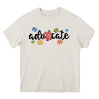 Cream advocate autism Heavy Core Tee - MaliasSmallBusiness