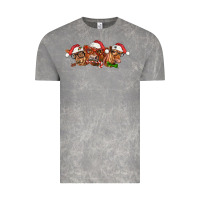Cloud Rock christmas red angus cows Vintage Tee - LillyAllenDesigns