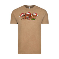 Vintage Coffee christmas red angus cows Vintage Tee - LillyAllenDesigns
