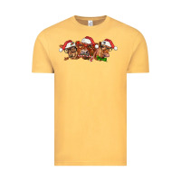 Vintage Mustard christmas red angus cows Vintage Tee - LillyAllenDesigns