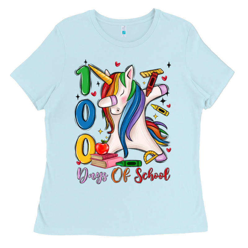 100 Days Of School Ladies Tee by MaliasSmallBusiness | Teevron