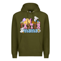 Army Green Easter mama Premium Hoodie - OliviaCreatesArt