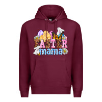 Burgundy Easter mama Premium Hoodie - OliviaCreatesArt
