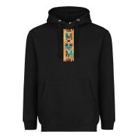 Black american football with leopard pen wraps Heavyweight Hoodie - BundleAndBundleShop