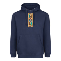 Navy american football with leopard pen wraps Heavyweight Hoodie - BundleAndBundleShop