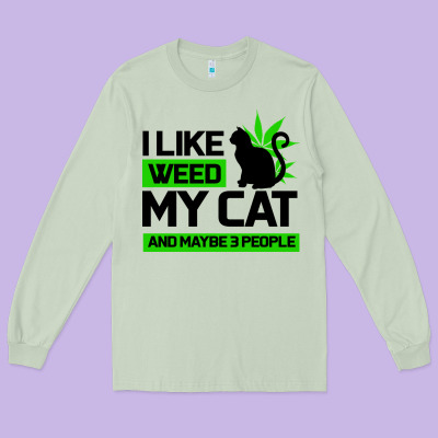 Cat Weed I Like My Cat Gift Long Sleeve Tee Designed By Bettercallsaul