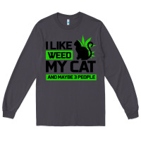 Smoke Cat Weed I Like My Cat Gift Long Sleeve Tee - Bettercallsaul