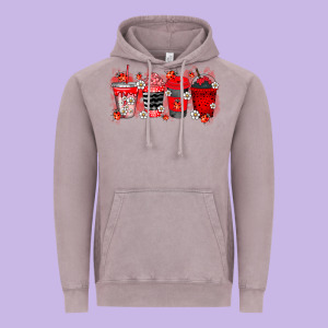 Lady Bug Drink Vintage Hoodie Designed By Racoondesign