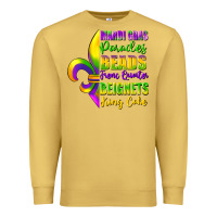 Antique Gold mardi gras parades beads french quarter beignets Premium Sweatshirt - FaDigitalArtStudio
