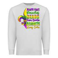 Dove Grey mardi gras parades beads french quarter beignets Premium Sweatshirt - FaDigitalArtStudio