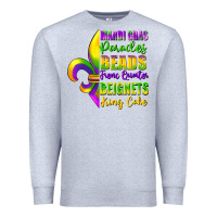 Heather Grey mardi gras parades beads french quarter beignets Premium Sweatshirt - FaDigitalArtStudio