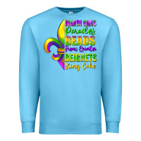 Ocean Blue mardi gras parades beads french quarter beignets Premium Sweatshirt - FaDigitalArtStudio