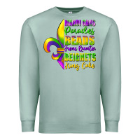 Seafoam mardi gras parades beads french quarter beignets Premium Sweatshirt - FaDigitalArtStudio
