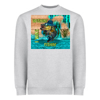 Heather Grey wıshın i was fıshın Heavyweight Sweatshirt - TumblerDesignByShophia