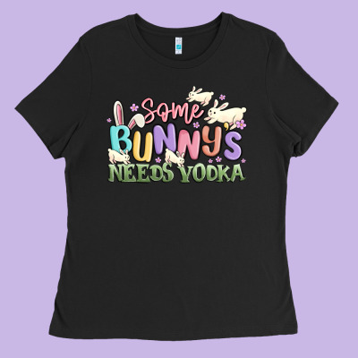 Some Bunnys Needs Vodka Ladies Tee Designed By Maliassmallbusiness