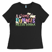Black some bunnys needs vodka Ladies Tee - MaliasSmallBusiness