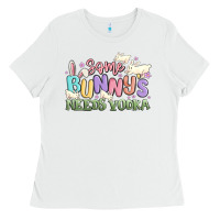 White some bunnys needs vodka Ladies Tee - MaliasSmallBusiness