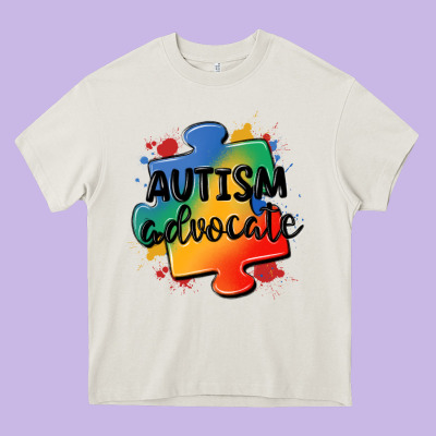 Autism Advocate Heavy Core Tee Designed By Maliassmallbusiness