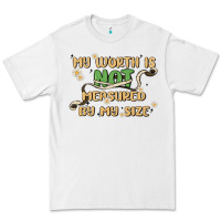 White my worth is not defined by my size Premium Tee - MaliasSmallBusiness