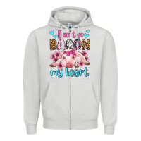 Dove Grey don't go bacon my heart olivia Zipper Hoodie - OliviaCreatesArt