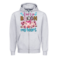 Heather Grey don't go bacon my heart olivia Zipper Hoodie - OliviaCreatesArt